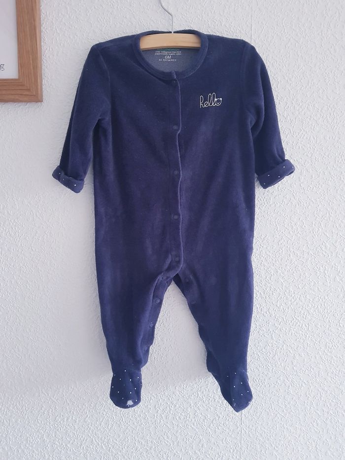 Kiabi - Grenouillère / pyjama une pièce / dors bien en velours