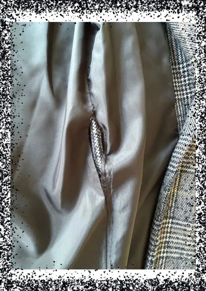 Manteau long gris à carreaux Promod - Taille 38 - photo numéro 6