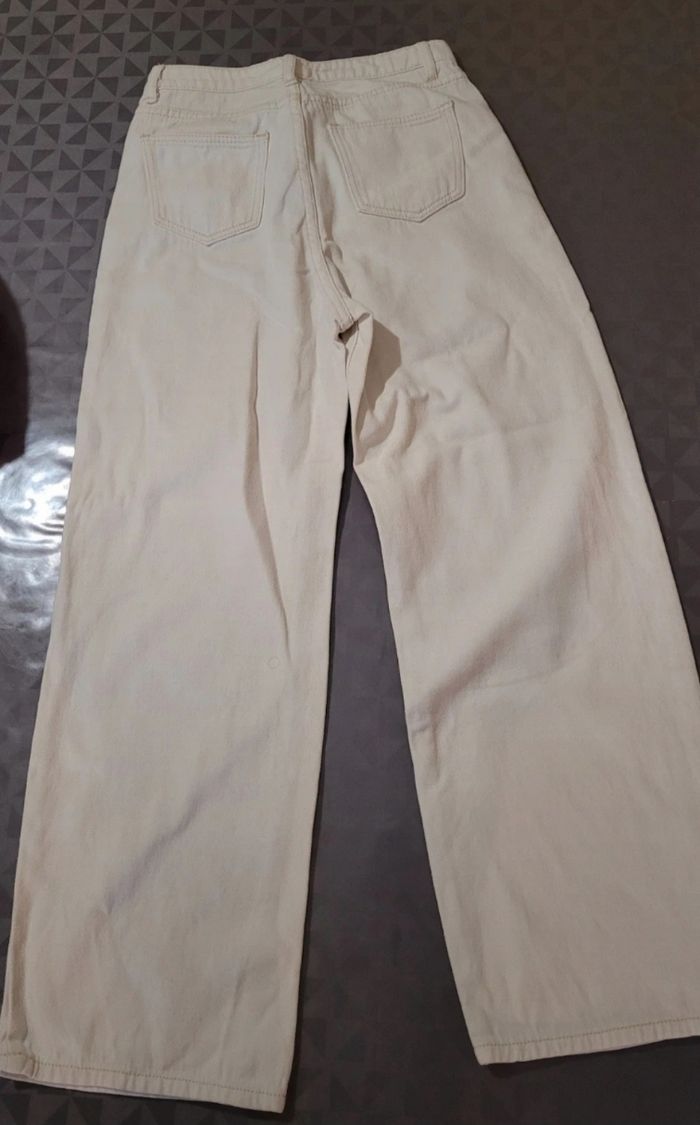 Jean blanc coupe droite - photo numéro 2