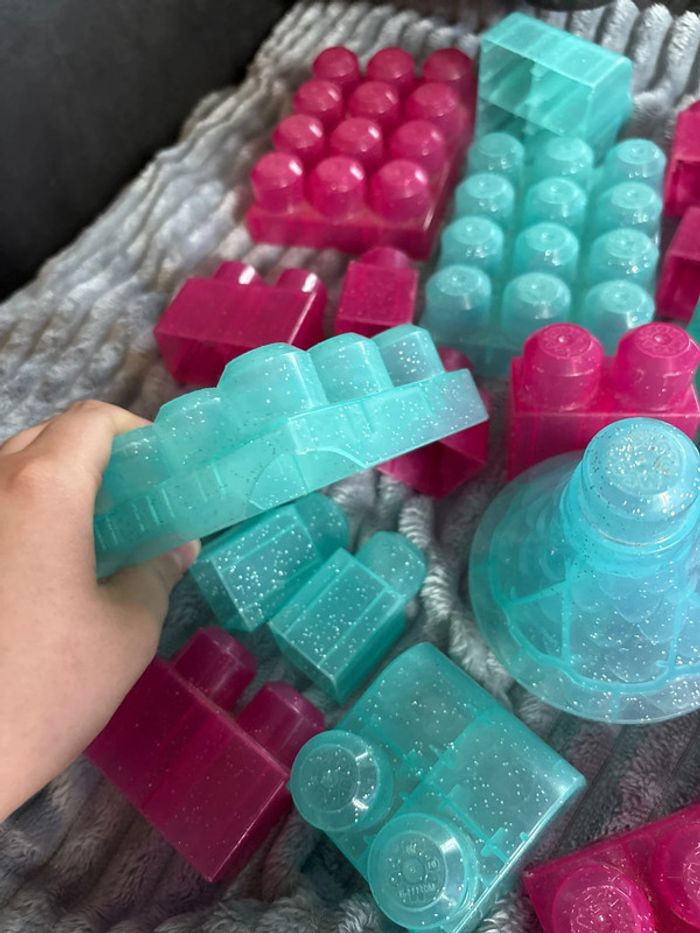 Cube rose et bleu paillette - photo numéro 4