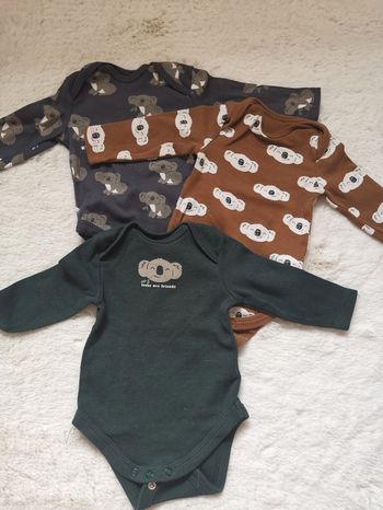 Lot 7 body 1 mois manches longues