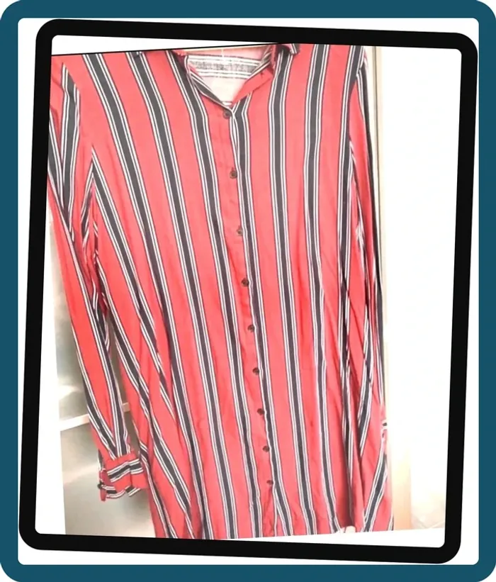 Très belle robe chemise à rayures 100% viscose C&A en T.36 - photo numéro 3