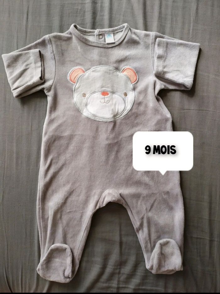 Pyjama ours gris