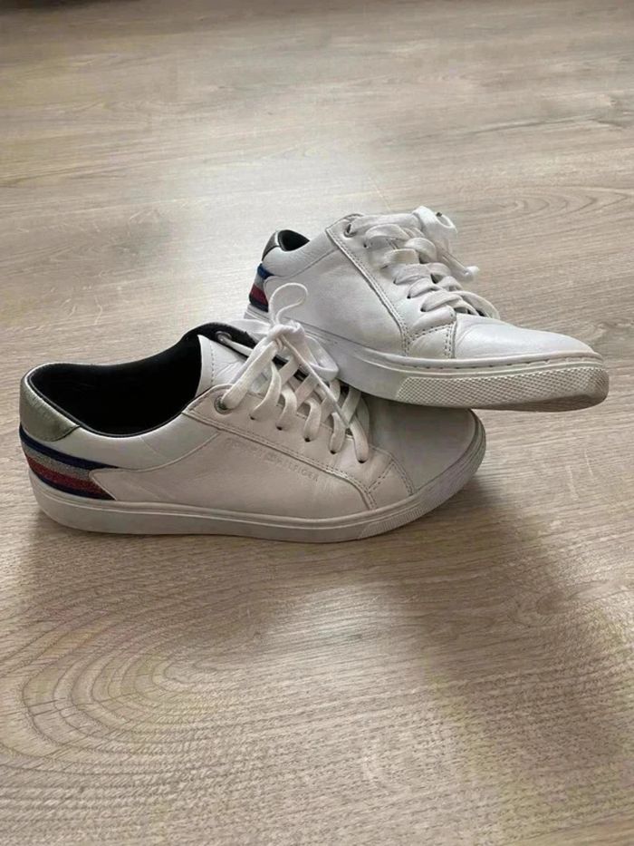 Baskets blanches Tommy Hilfiger