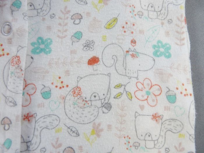 Pyjama dors-bien grenouillère jersey multicolore écureuil Orchestra 3 mois 60 cm fille - photo numéro 2