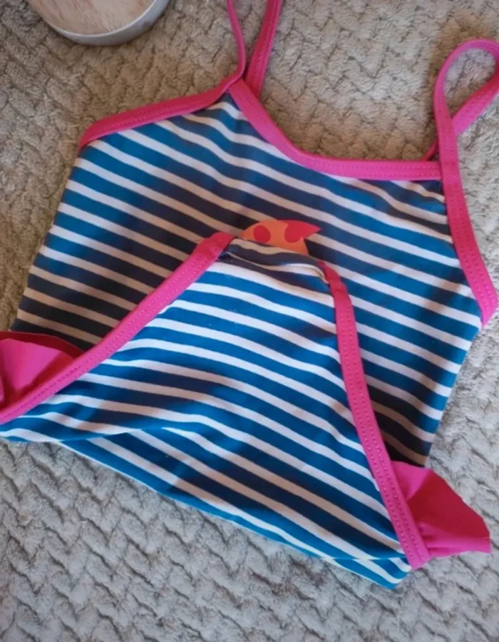 Maillot de bain 18 mois à rayures poisson - photo numéro 3