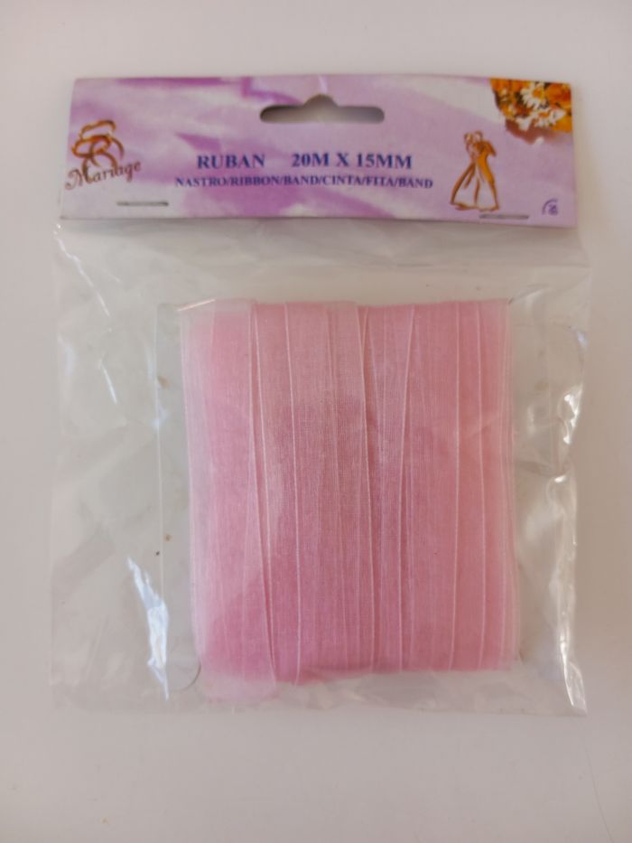 Ruban rose mariage ou baptême