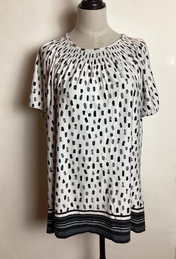 Blouse blanche à motifs Canda 42
