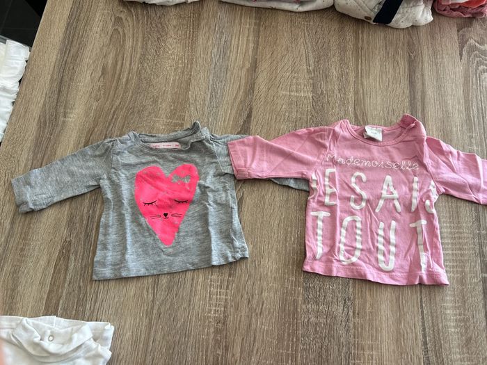 Lot tee shirt manches longues 3 mois