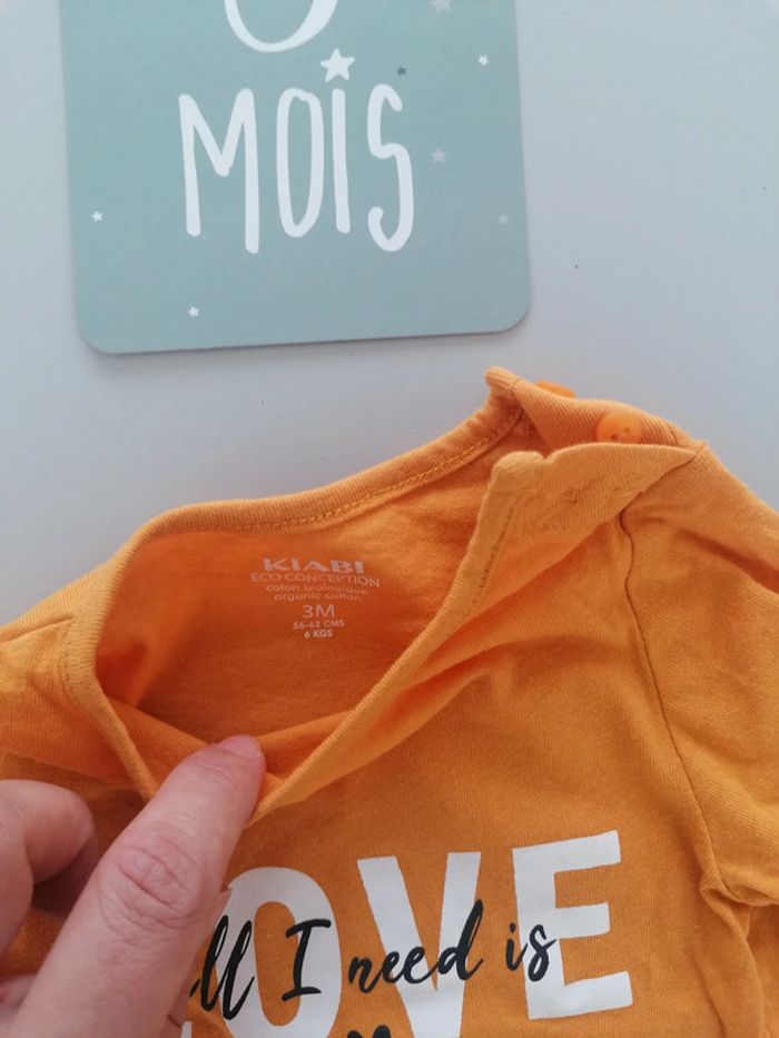 T-shirt 3 mois mixte, - photo numéro 2