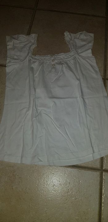 Tee-shirt sans manches blanc