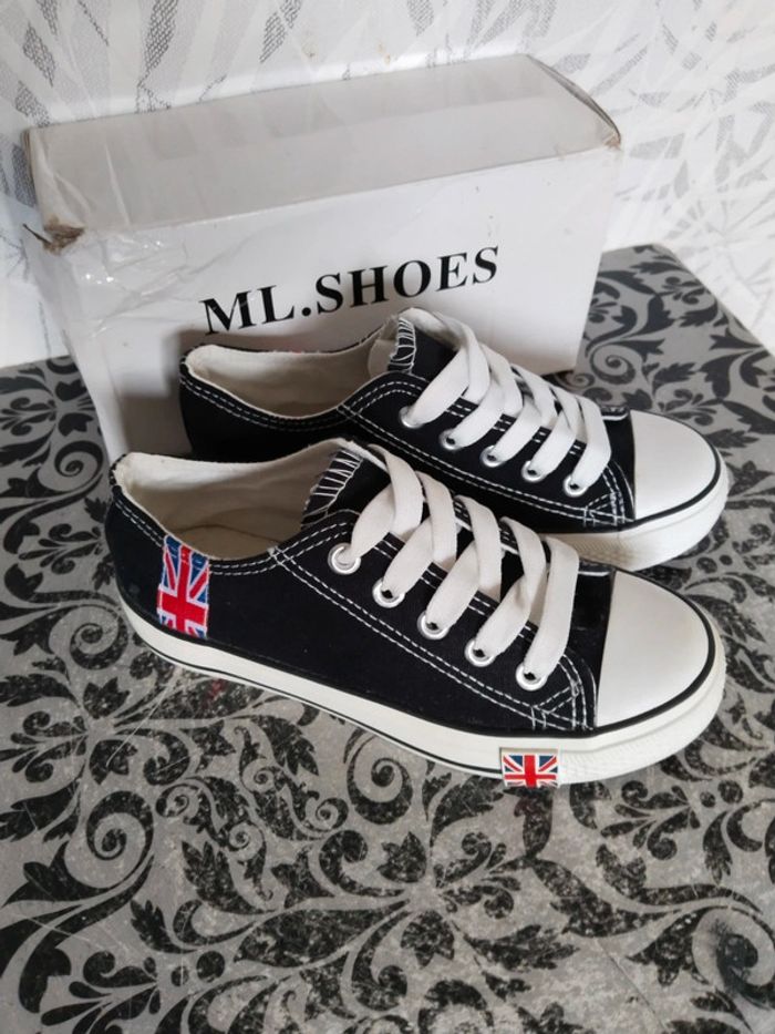 Baskets sneakers en toile enfant mixte pointure 29 - photo numéro 4