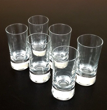 6 verres à Shot Verre tube classique / transparent