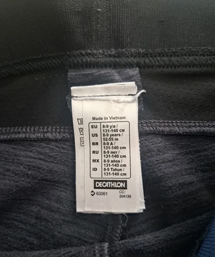 Legging gris foncé 8 ans 👧 taille élastique Domyos en TBE - photo numéro 2