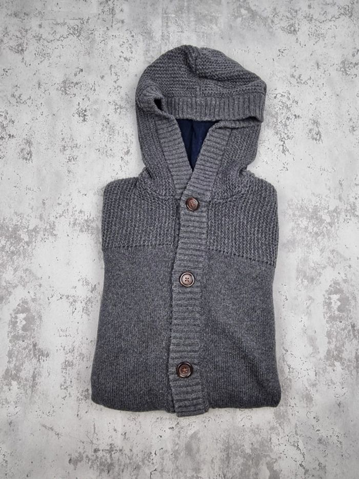 Veste à boutons avec capuche – Tommy Hilfiger – Gris – Taille L Hommes (mesures en photos) - photo numéro 2