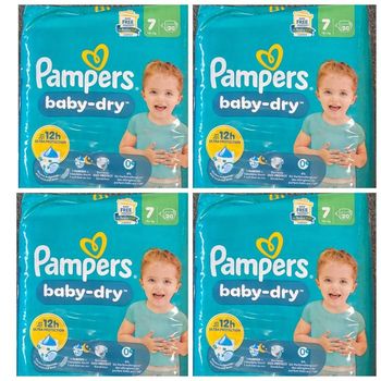 Lot de 80 Couches Pampers Baby Dry 15+ kg Taille 7 Neuf