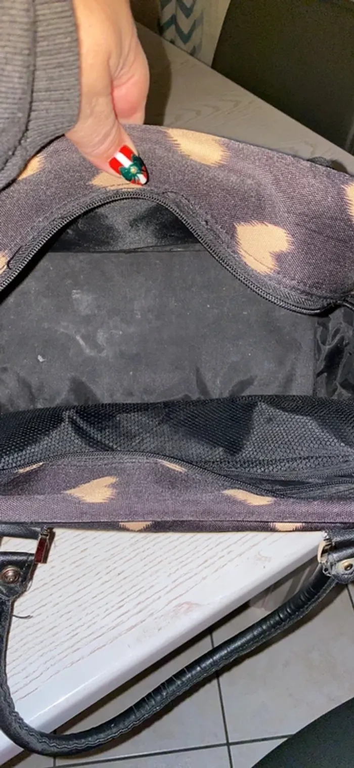 sac motif cœur grange capacité 38x24x17 cm - photo numéro 3