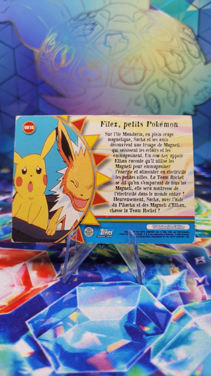 Carte Pokémon Topps OR18 "Filez, petits Pokémon" - photo numéro 2