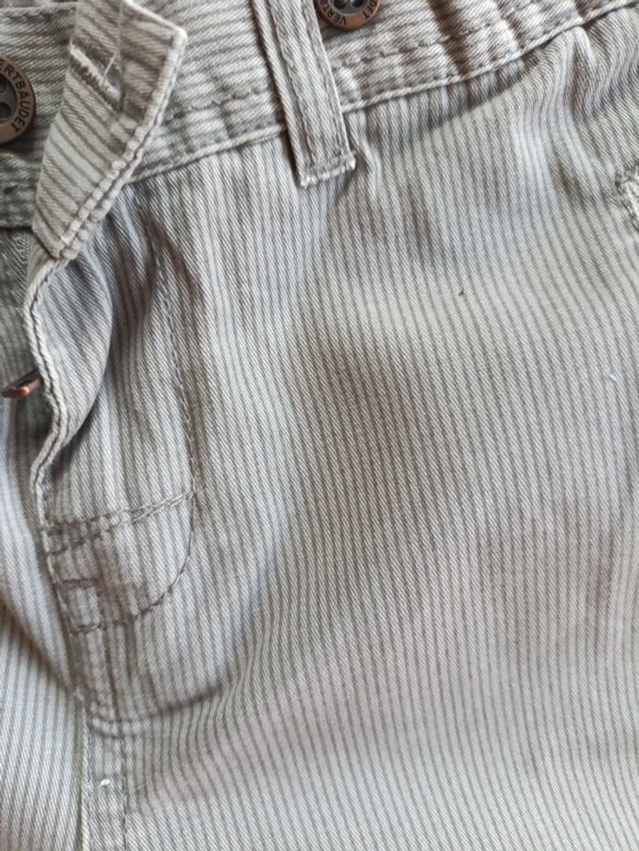 Pantalon garçon gris rayure vertbaudet 8 ans - photo numéro 2