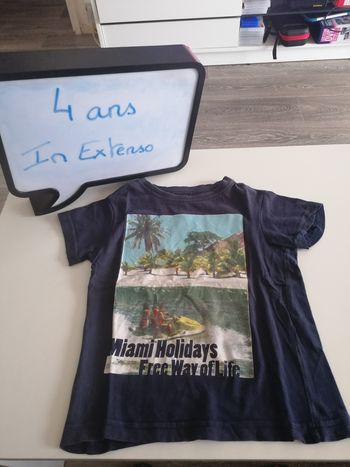 T-shirt In Extenso bleu marine