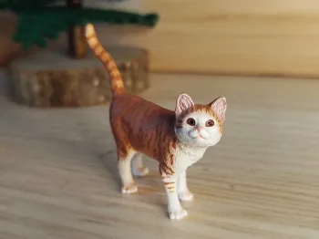Schleich chat roux et blanc Figurine Animal domestique