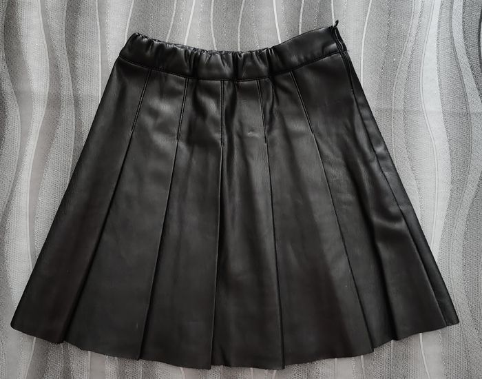 Jupe plissée simili cuir fille