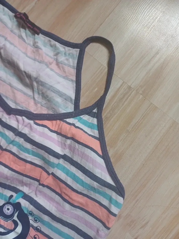 Chemise de nuit bretelle rayée taille 38/40 - photo numéro 4