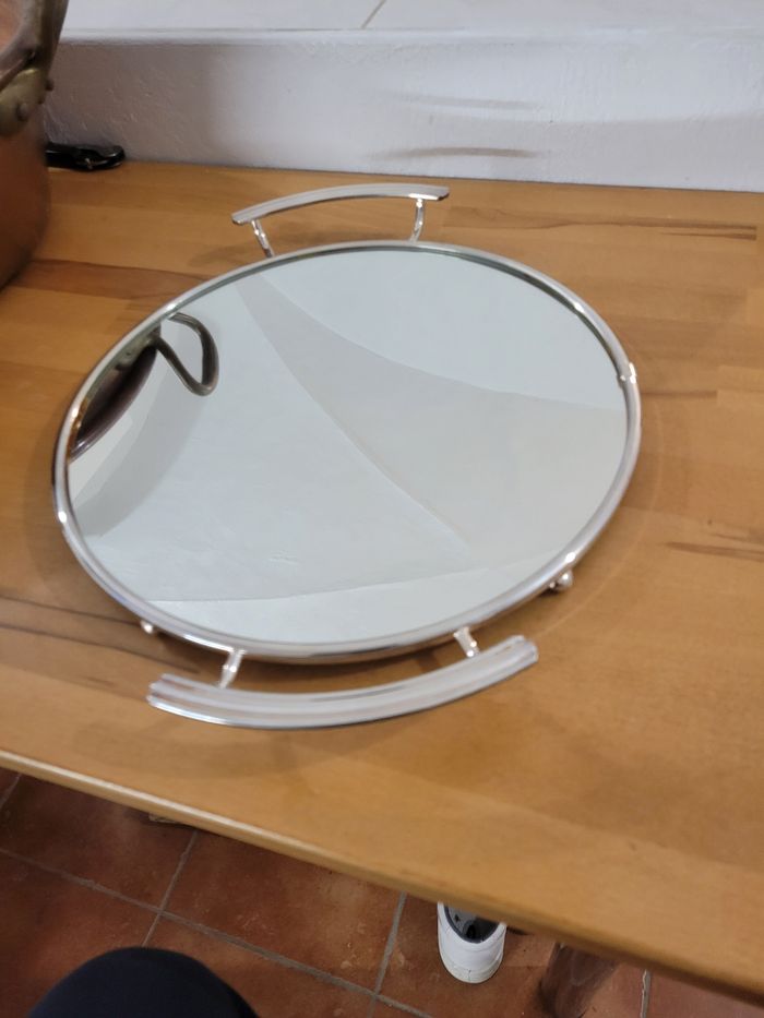 Vassoio  argentato a specchio