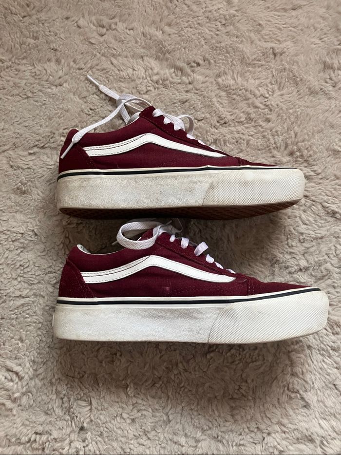 Chaussures Vans Bordeaux compensées - photo numéro 3