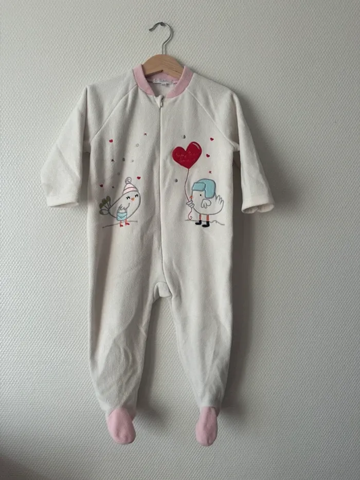 Pyjama polaire chaud à zip