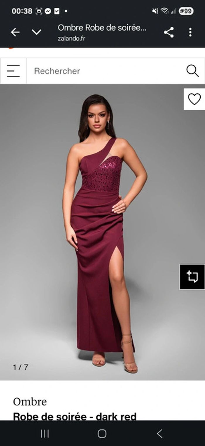 Robe de soirée bordeaux - photo numéro 2