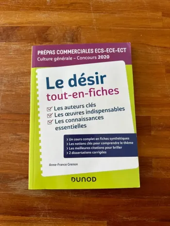 Livre le désir tout en fiche