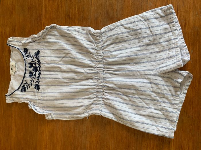 Combishort blanche et marine Cyrillus 6 ans