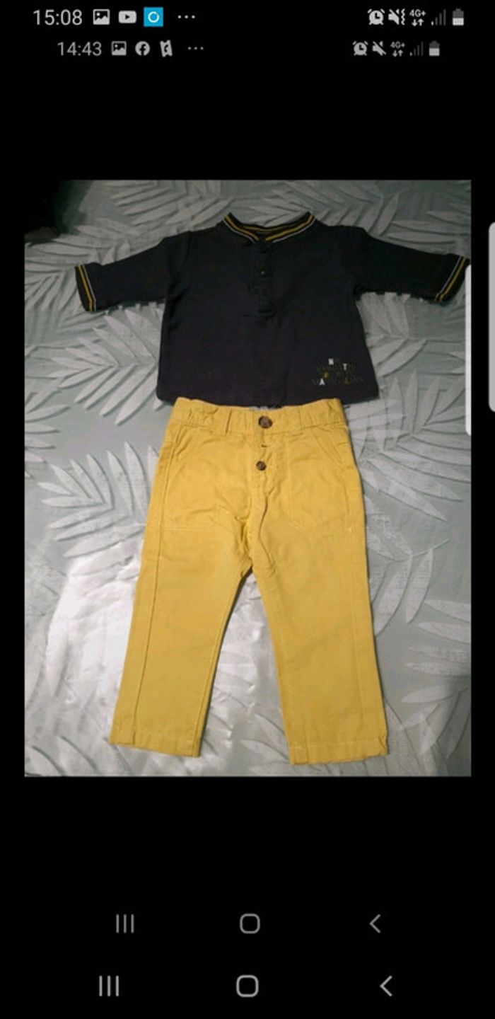 Tee-shirt et pantalon tape à l œil 3 mois