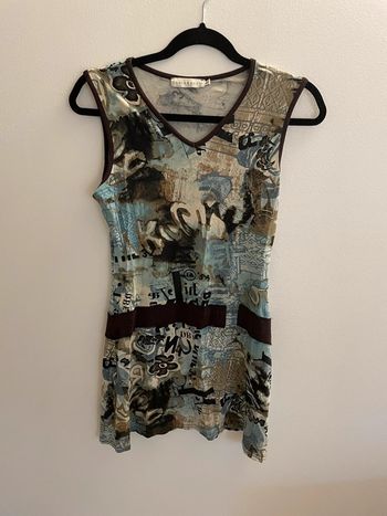 Robe tunique vintage sans manches