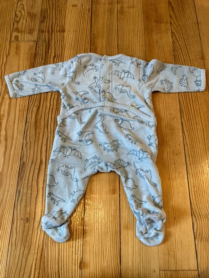 Pyjama velours dinosaure 3 mois - photo numéro 3