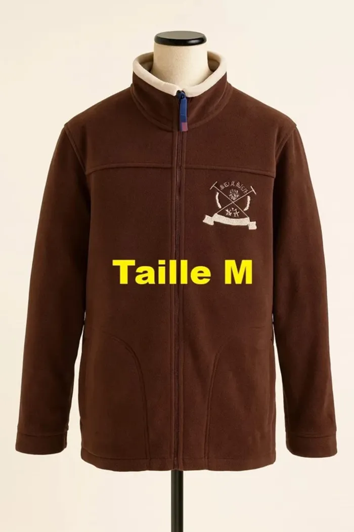 Veste polaire avec capuche marron beige Marion & Roth Taille M