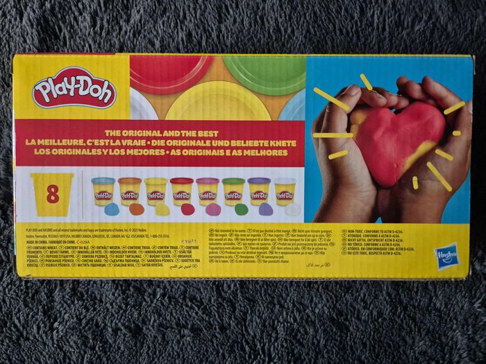 Play-Doh 8 Couleurs Arc-en-Ciel, Pots de pâte à Modeler de 85 g - photo numéro 3