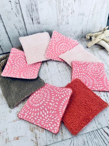 Lingettes lot de 8 lavable et réutilisable