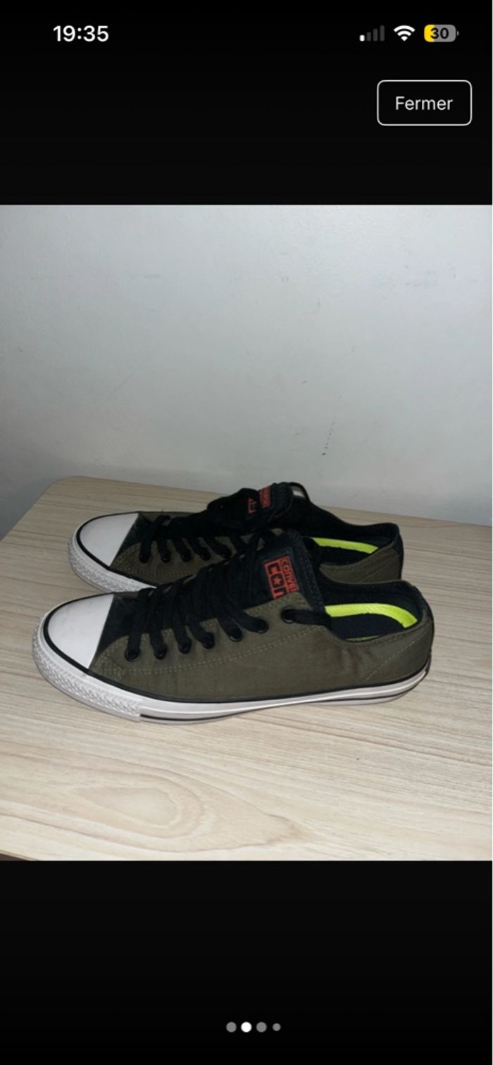Chaussures converse verte - photo numéro 2