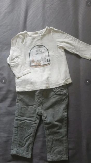 Ensemble tee-shirt + pantalon velours