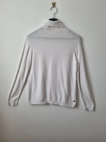 Pull col roulé blanc Esprit