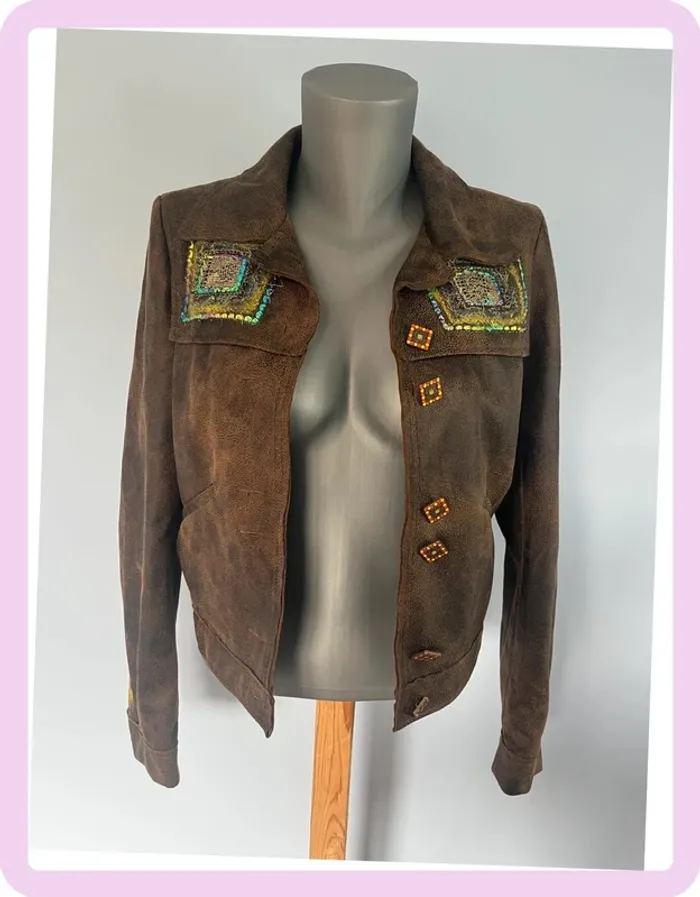 Veste marron et noire Louise Della - Taille 2 (env. 38/40)