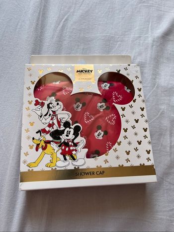 Bonnet de douche rouge mickey disney