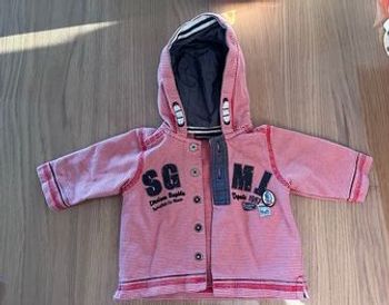 Gilet rayé rouge 3 mois 