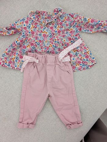Ensemble fleuri bébé 9mois