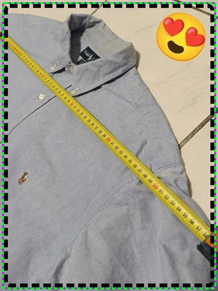 🟦 Chemise Ralph Lauren Yarmouth Bleu clair – Taille 16½ / 35 (Manches courtes) - photo numéro 10