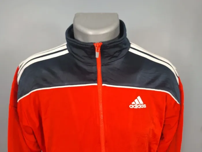 veste légère / Track jacket adidas vintage - bleu foncé et rouge - année 2007 brodé (460) - photo numéro 2