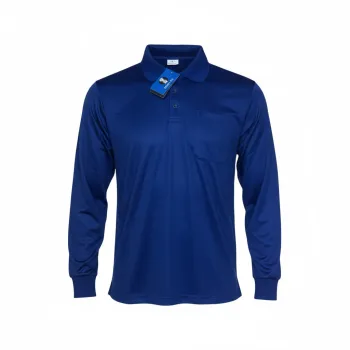 Polo Chintex manches longues bleu homme Taille XS Neuf