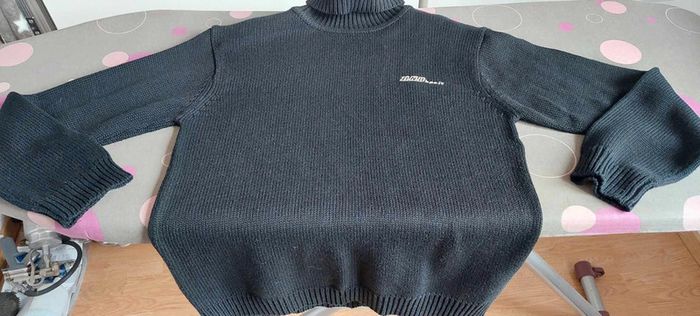 Beau pull garçon col roulé Dynam Basic 12 ans noir très bon état - photo numéro 4